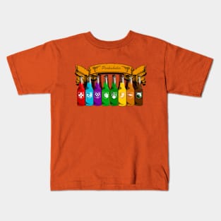 Zombie Perks Top Shelf Perkaholic on Orange Kids T-Shirt